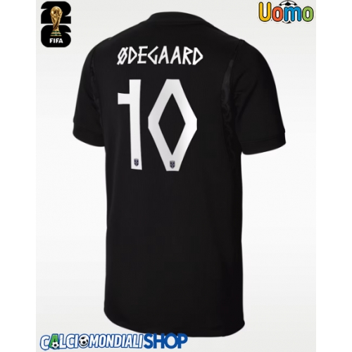 Maglie da calcio Norvegia Martin Odegaard #10 Seconda Maglia Mondiali 2026  Manica Corta
